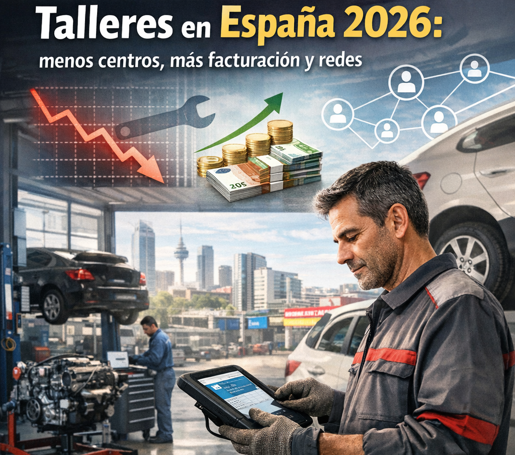 Explicar que el número de talleres ha caído en los últimos años illustration for Talleres en España 2026: menos centros, más