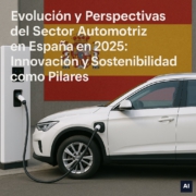 Evolución y Perspectivas del Sector Automotriz en España. «Imagen generada por IA, cumplimiento EU AI Act»