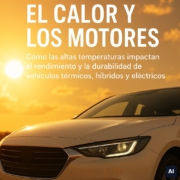 El Calor y los Motores: Cómo las Altas Temperaturas Impactan el Rendimiento y la Durabilidad de Vehículos Térmicos, Híbridos y Eléctricos. «Imagen generada por IA, cumplimiento EU AI Act»