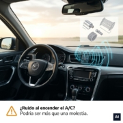 ¿Ruido en el Aire Acondicionado del Coche? Descubre por Qué y Cómo Solucionarlo. «Imagen generada por IA, cumplimiento EU AI Act»