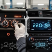 El Sistema de Climatización: A/A Manual vs. Climatizador Automático en tu Coche y su Mantenimiento Vital. «Imagen generada por IA, cumplimiento EU AI Act»